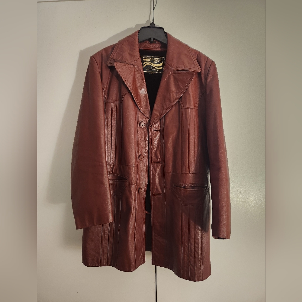 montgomery ward vintage leather jacket